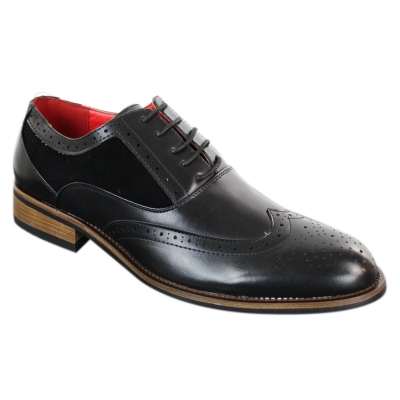 Mens Black Brogue Shoes