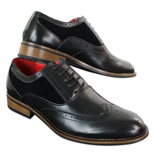 Mens Black Brogue Shoes