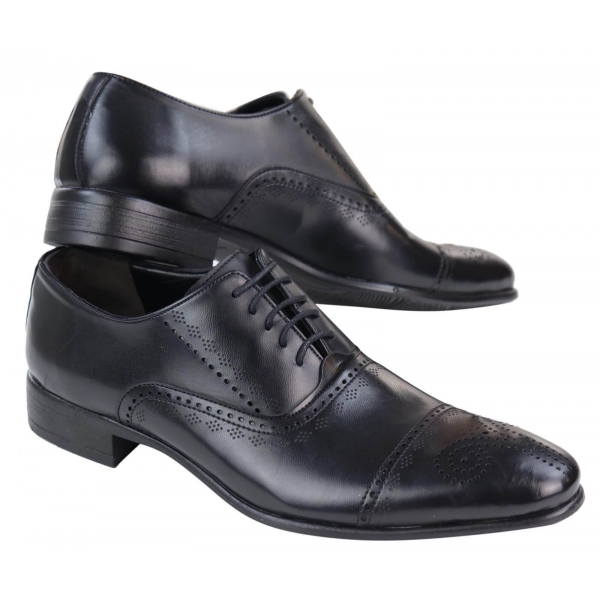 Mens Classic Black Brogue Shoes