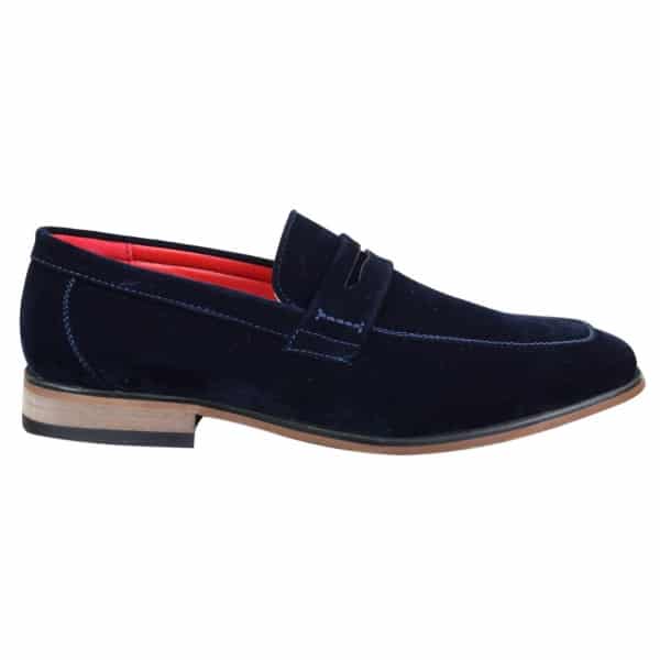 Fiorello 1807 - Mens Suede Faux Slip Onl Shoes Italian Design Classic Loafers