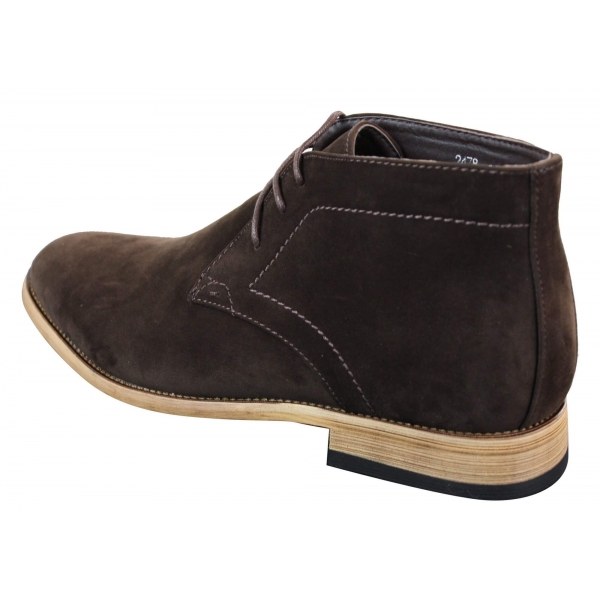 Mens PU Suede Ankle Boots