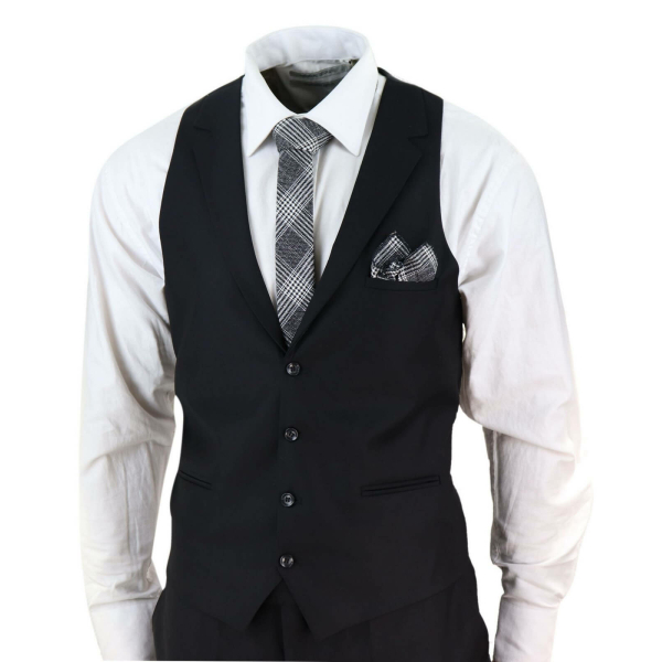 Mens Classic Black 3 Piece Suit