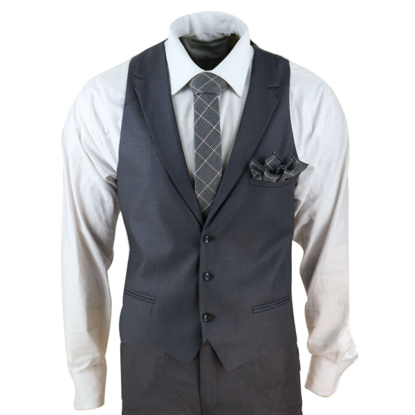 Mens Dark Grey 3 Piece Suit