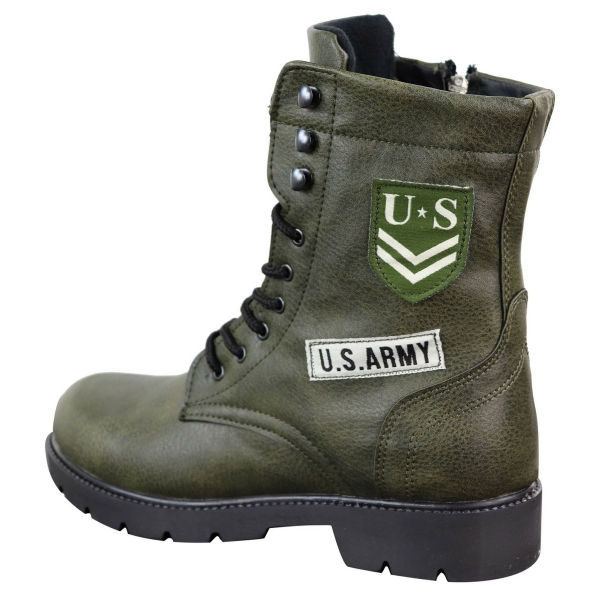 Mens U.S. Army Style Ankle Boots