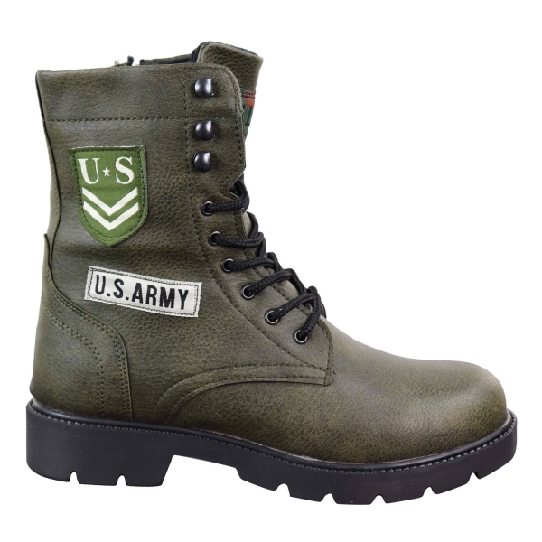 Mens U.S. Army Style Ankle Boots