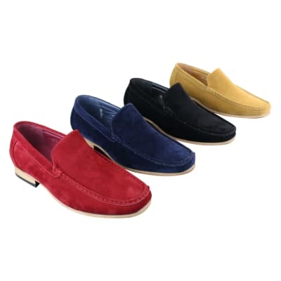 Patron 5588 Mens Smart Casual Slip On Square Suede Shoes Italian