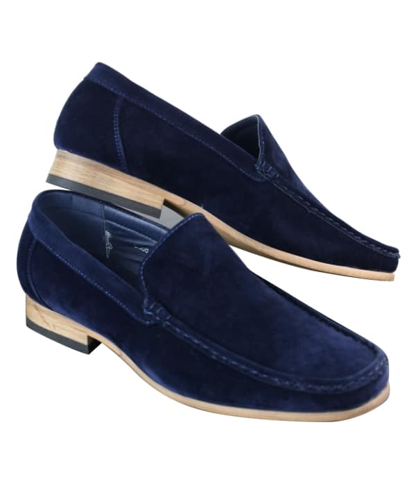 Patron 5588 Mens Smart Casual Slip On Square Suede Shoes Italian