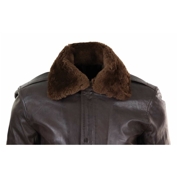 Mens Brown Leather Bomber Jacket