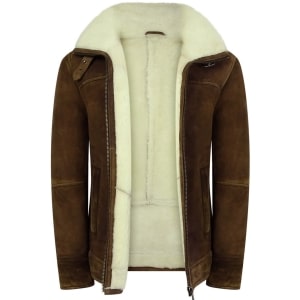 Men’s Tan-Brown Shearling Sheepskin Jacket