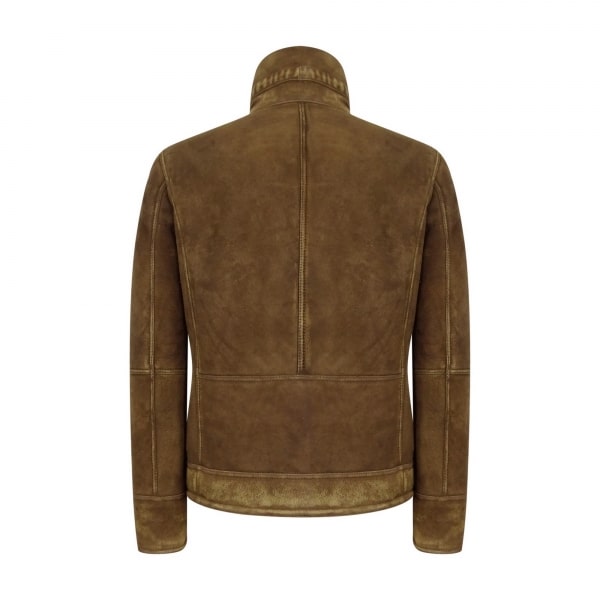 Men's Tan-Brown Shearling Sheepskin Jacket