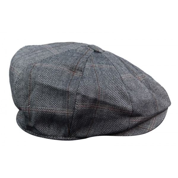 Men's 8 Panel Peaky BlindersTweed Flat Cap - Cavani Connall