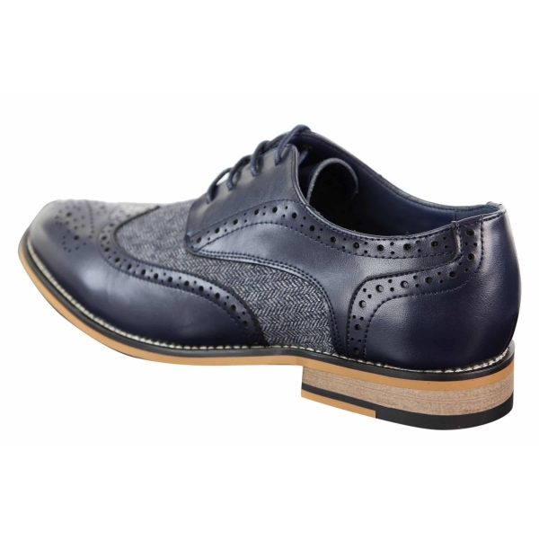 Cavani Horatio - Men's Tweed & Leather Oxford Shoes