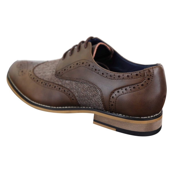 Cavani Horatio - Men's Tweed & Leather Oxford Shoes