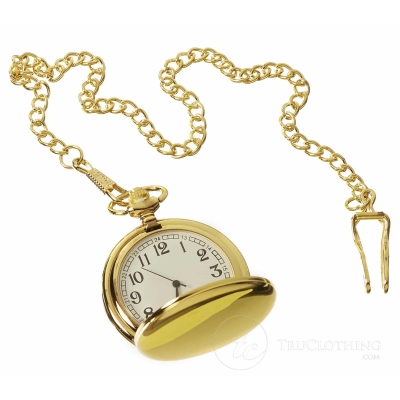 Classic 1920's Vintage Peaky Blinders Pocket Watch with Chain-Gold