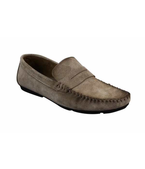 Mens Real Suede Washed Designer Slip On Loafers Moccasins Smart Casual Shoes