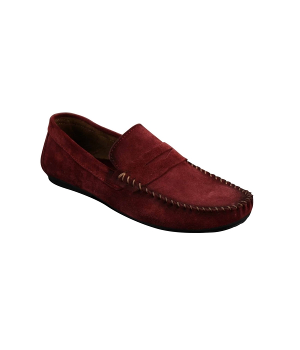 Mens Real Suede Washed Designer Slip On Loafers Moccasins Smart Casual Shoes