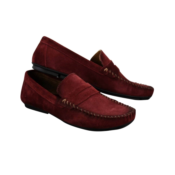 Mens Real Suede Washed Designer Slip On Loafers Moccasins Smart Casual Shoes