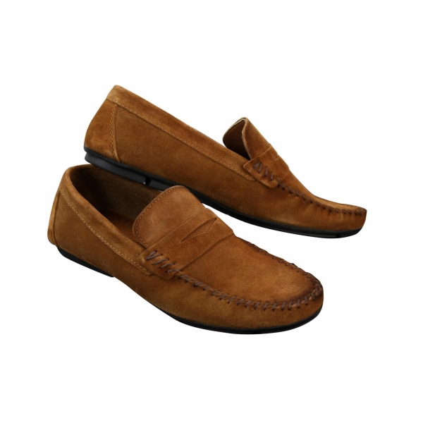 Mens Real Suede Washed Designer Slip On Loafers Moccasins Smart Casual Shoes