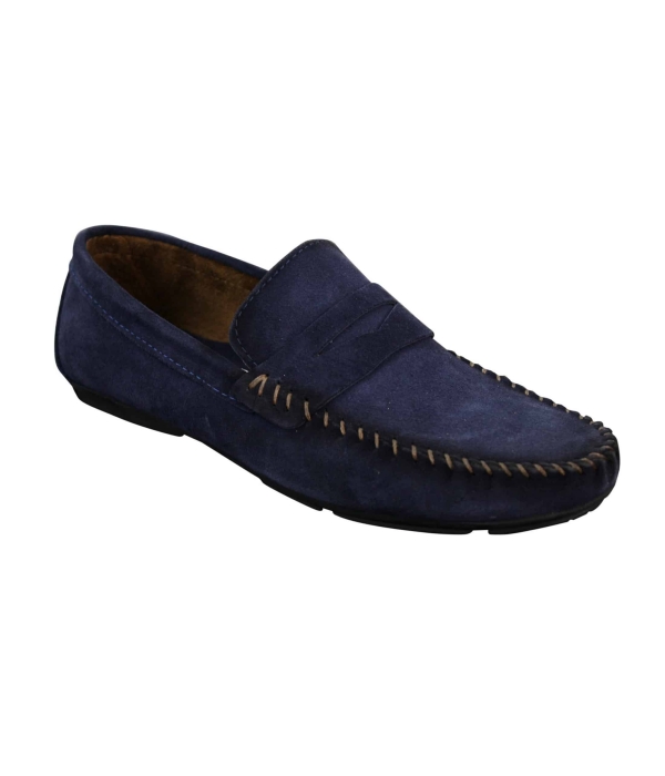 Mens Real Suede Washed Designer Slip On Loafers Moccasins Smart Casual Shoes