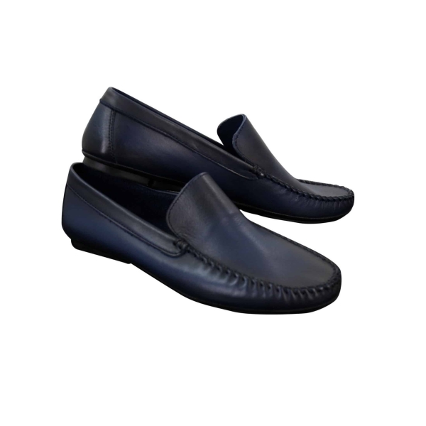 Mens Real Leather Designer Slip On Loafers Smart Casual Shoes Vintage Retro