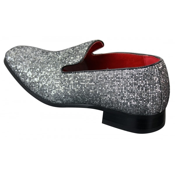 Rossellini Eastend Mens Shiny Slip On Glitter Shoes Party Smart Patent Leather