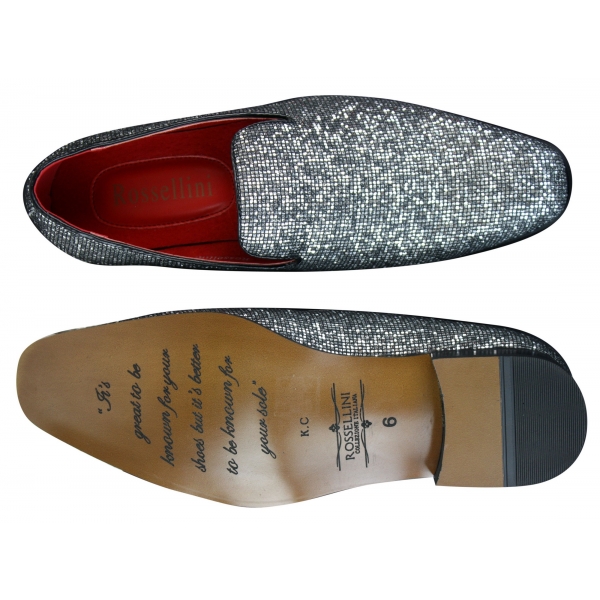 Rossellini Eastend Mens Shiny Slip On Glitter Shoes Party Smart Patent Leather