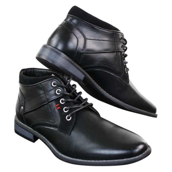 EL0603 - Mens Short Ankle Leather Military Boots