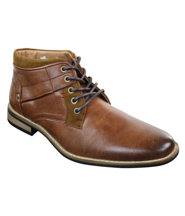 EL0603 - Mens Short Ankle Leather Military Boots