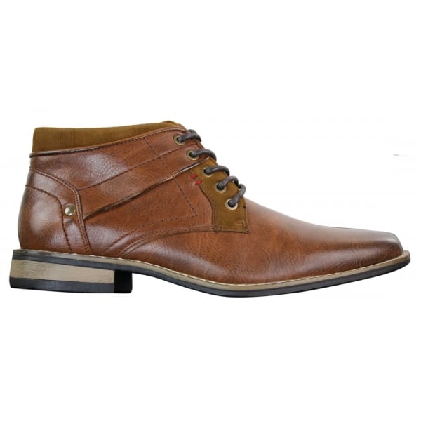 EL0603 - Mens Short Ankle Leather Military Boots