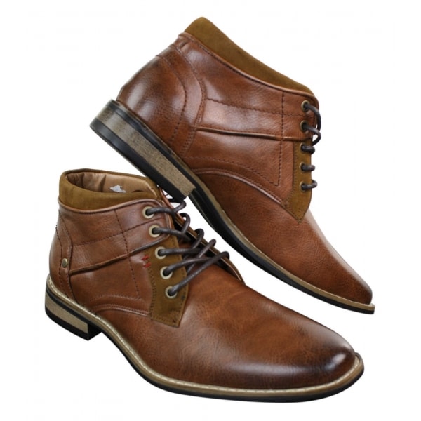 EL0603 - Mens Short Ankle Leather Military Boots