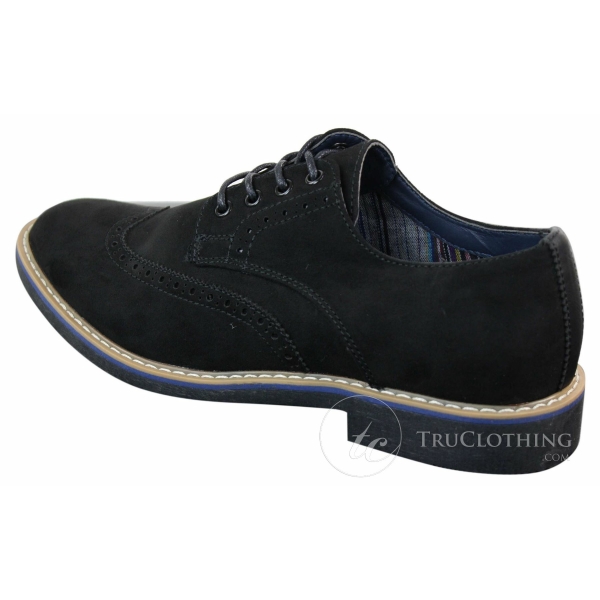 Elong EL0635 - Mens Smart Casual Suede Nubuck Leather Brogues