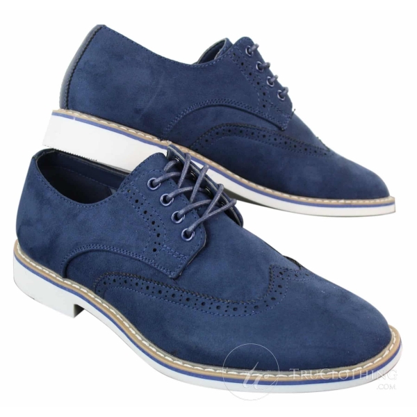 Elong EL0635 - Mens Smart Casual Suede Nubuck Leather Brogues