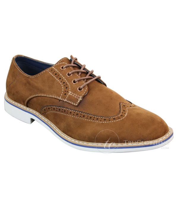 Elong EL0635 - Mens Smart Casual Suede Nubuck Leather Brogues