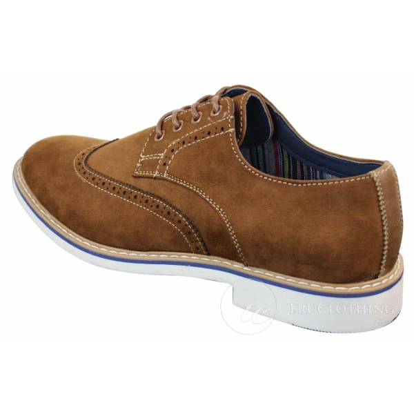 Elong EL0635 - Mens Smart Casual Suede Nubuck Leather Brogues