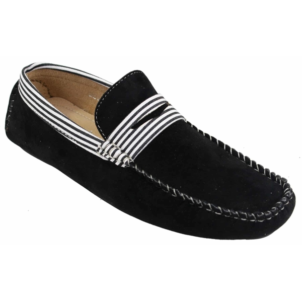 Mens Suede Deck Boat Shoes Stripe Slip On Summer Smart Casual Italian