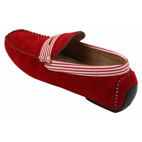 Mens Suede Deck Boat Shoes Stripe Slip On Summer Smart Casual Italian