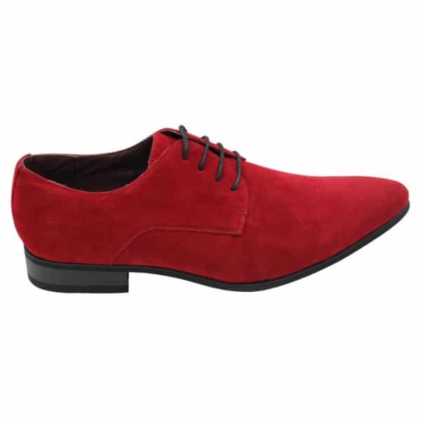 Mens Laced Smart Casual Suede Shoes Red Green Black Grey Italian