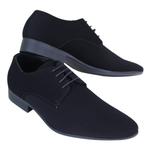 Mens Black Nubuck PU Suede Shoes