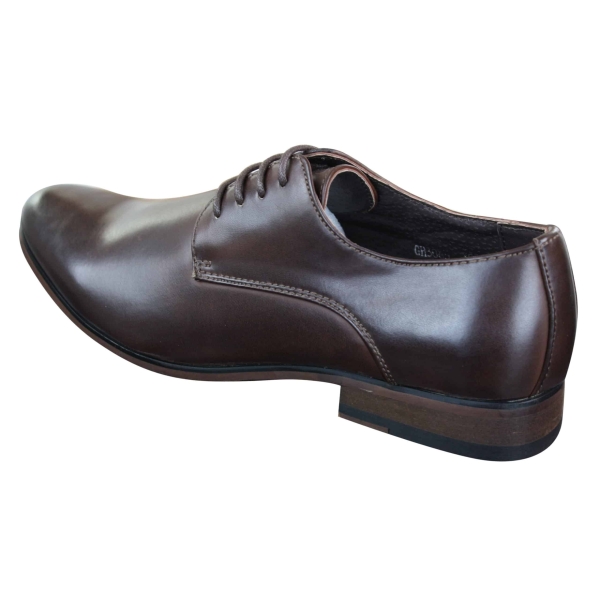 Galax GH3063 - Mens Laced Brown Classic Retro Vintage Leather Shoes