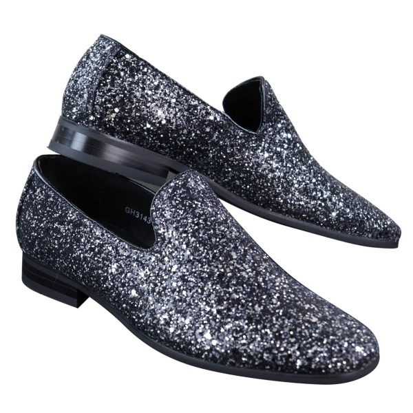 Mens Shiny Glitter Party Shoes