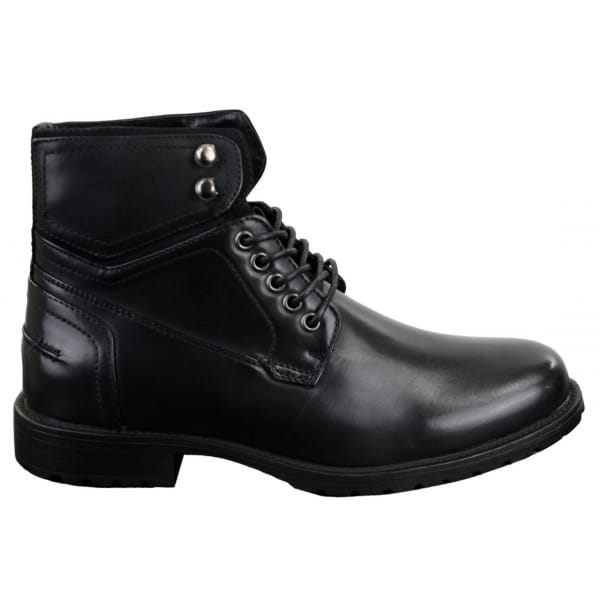 Mens Laced Military Army Casual Ankle Boots Leather Boots Black Brown