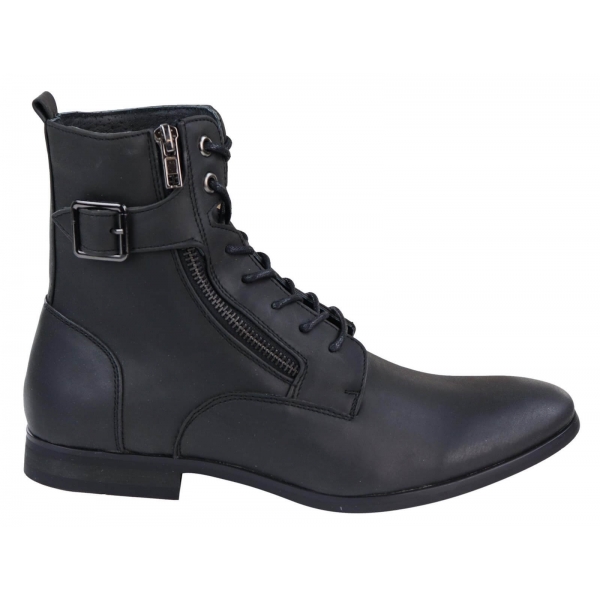 Mens Zip-Up Military Peaky Blinders Boots