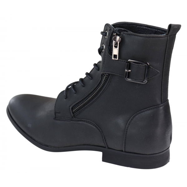 Mens Zip-Up Military Peaky Blinders Boots