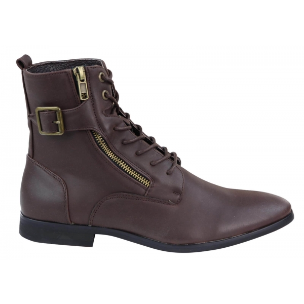 Mens Zip-Up Military Peaky Blinders Boots