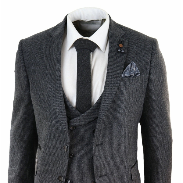 Grey Tweed 3 Piece Suit