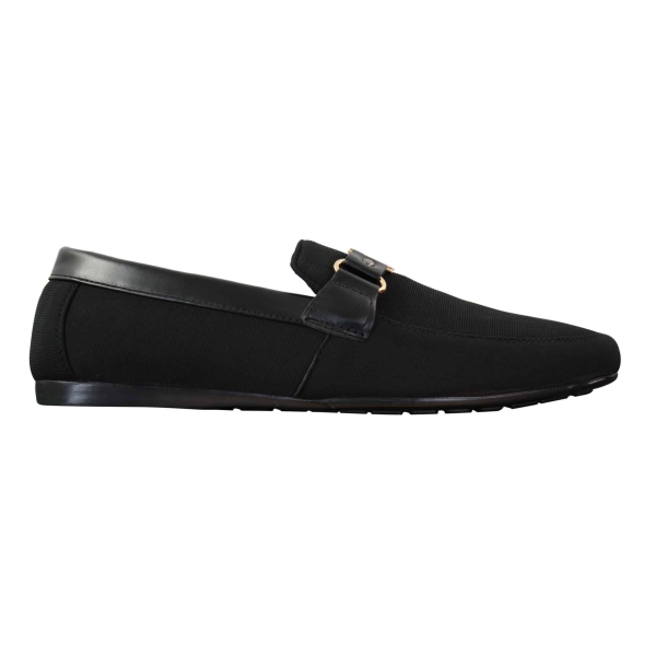 Fiorello HD0112-03 - Mens Iconic Black Navy Italian Design Slip On Smart Casual Loafers Mocassins Driving Shoes