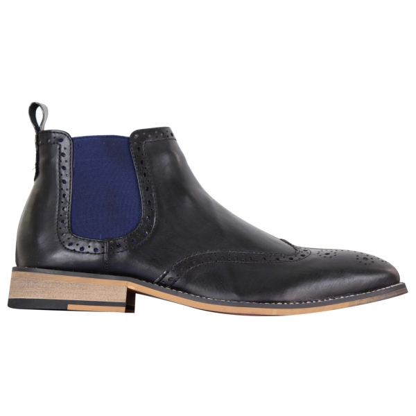 Mens Black or Brown Slip-on Chealse Boots - Cavani Hound