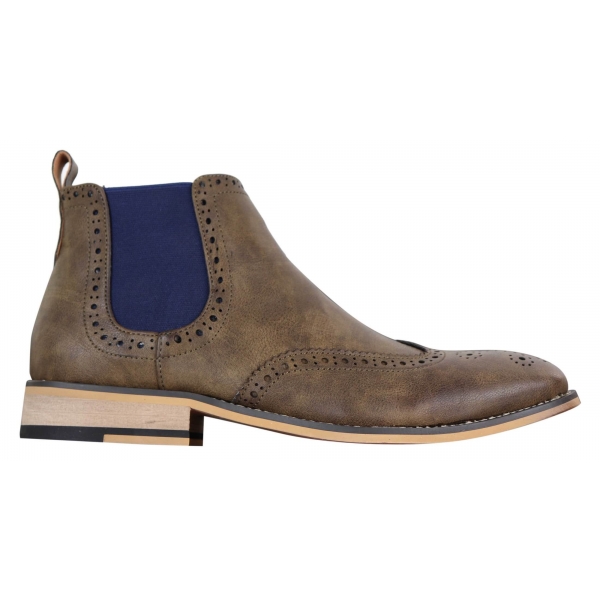 Mens Black or Brown Slip-on Chealse Boots - Cavani Hound