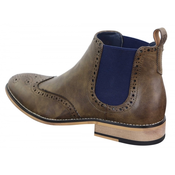 Mens Black or Brown Slip-on Chealse Boots - Cavani Hound