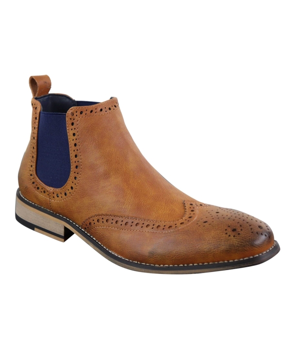 Mens Black or Brown Slip-on Chealse Boots - Cavani Hound